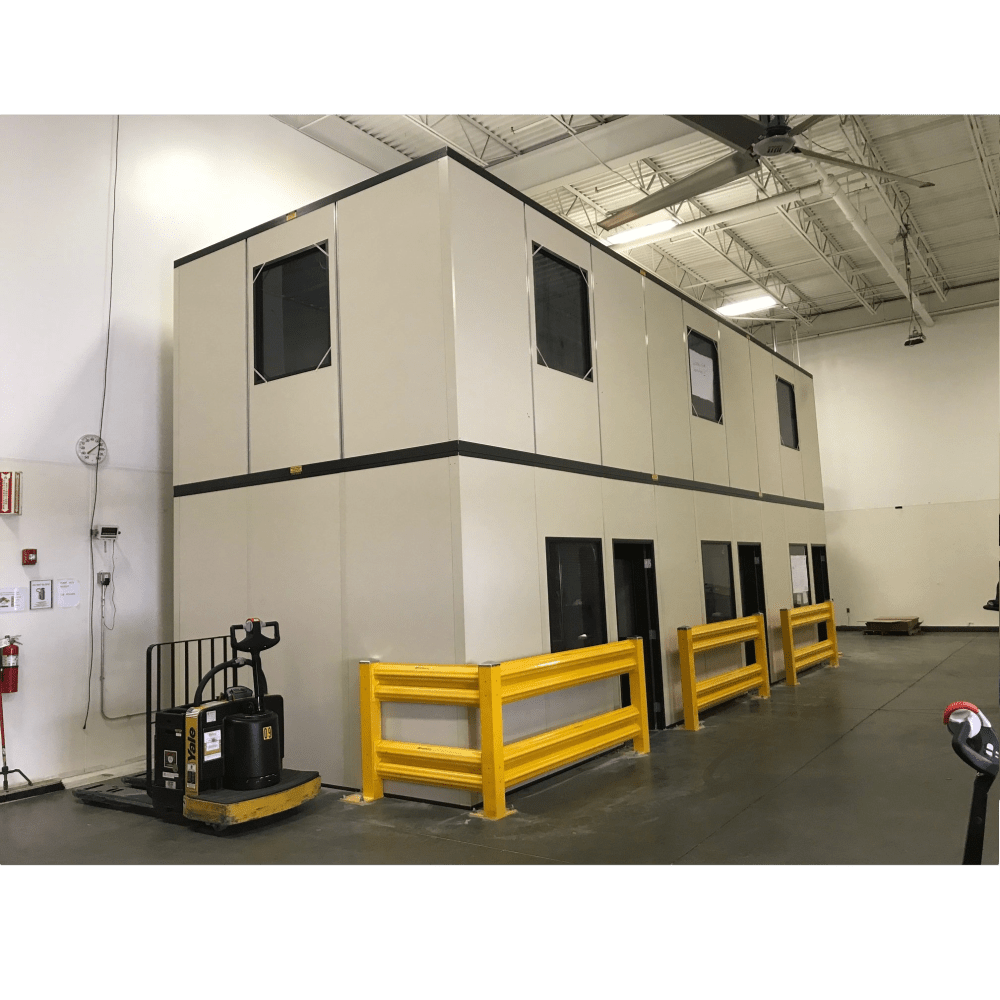 Heavy Duty Warehouse Double Guard Rail Add-On Unit