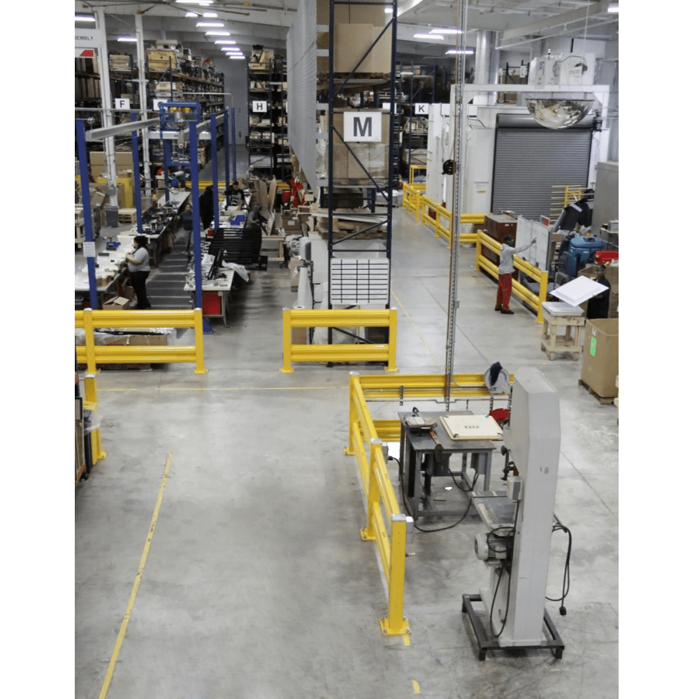 Heavy Duty Warehouse Double Guard Rail Add-On Unit