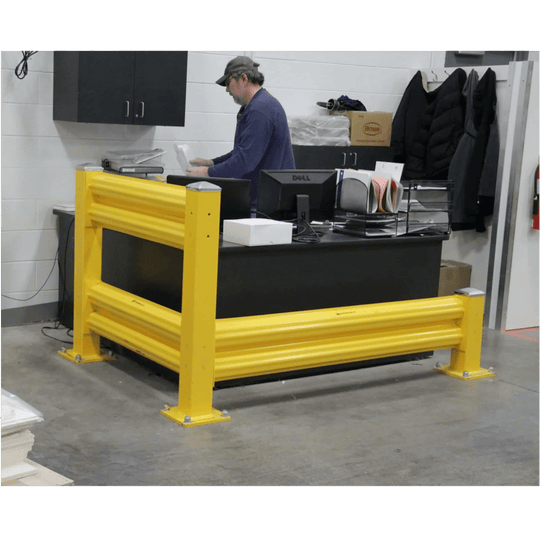 Heavy Duty Warehouse Double Guard Rail Starter Unit