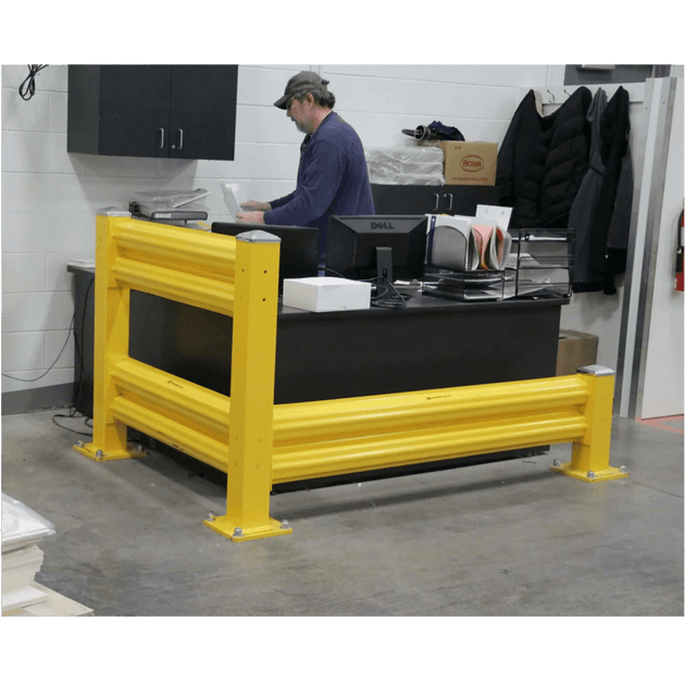 Heavy Duty Warehouse Double Guard Rail Starter Unit